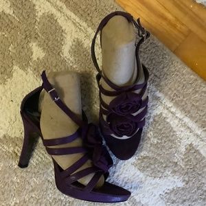 Bandolino purple suede heels 6.5